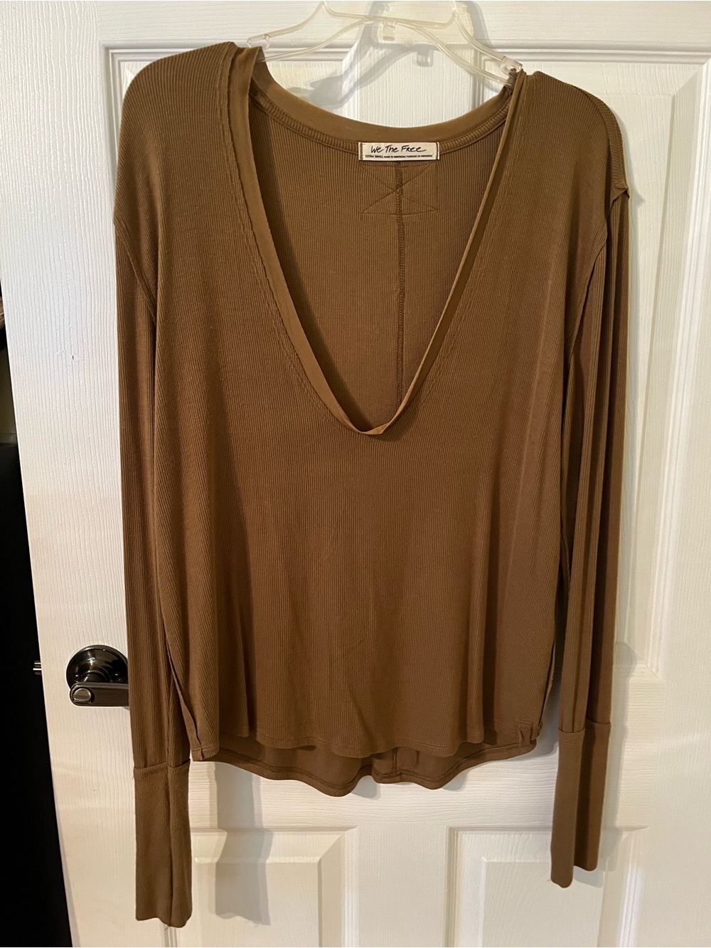 Free People We the Free “Moon Dance” long sleeve V neck Tee